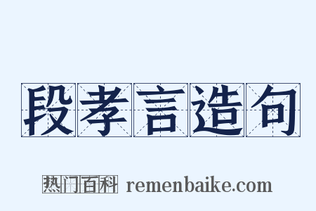 段孝言造句是什么意思的图片